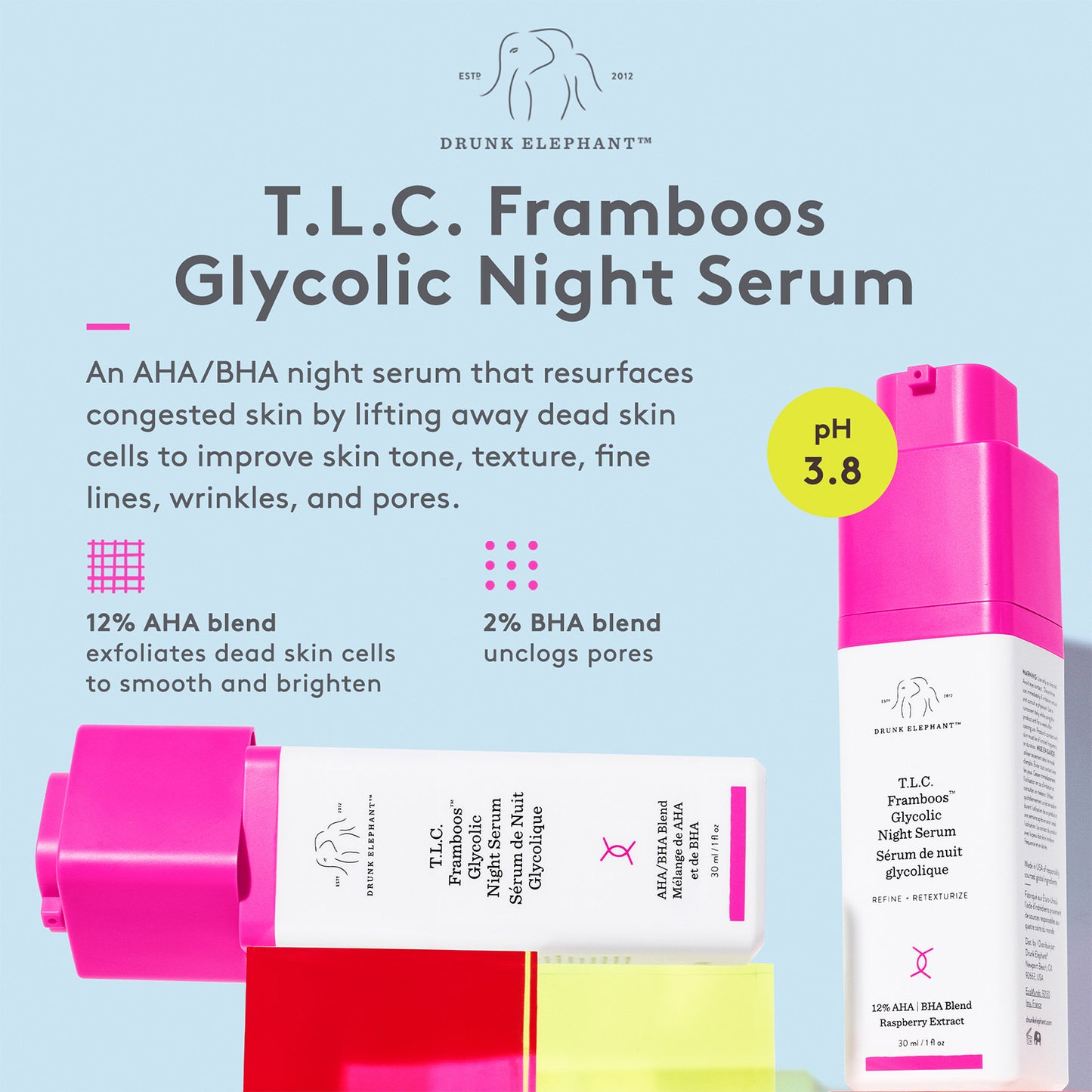 Framaboos Glycolic Night serum