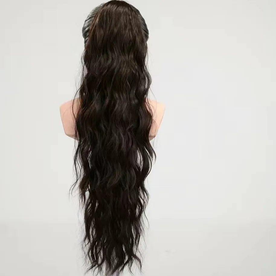 26 Inch Drawstring Wrap Around Ponytail Hair Extensions for Women with Long Curly Wavy Ponytails Casual.