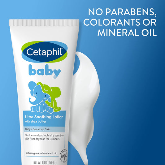 Cetaphil 8oz Baby Ultra Soothing Lotion Shea Butter Hypoallergenic