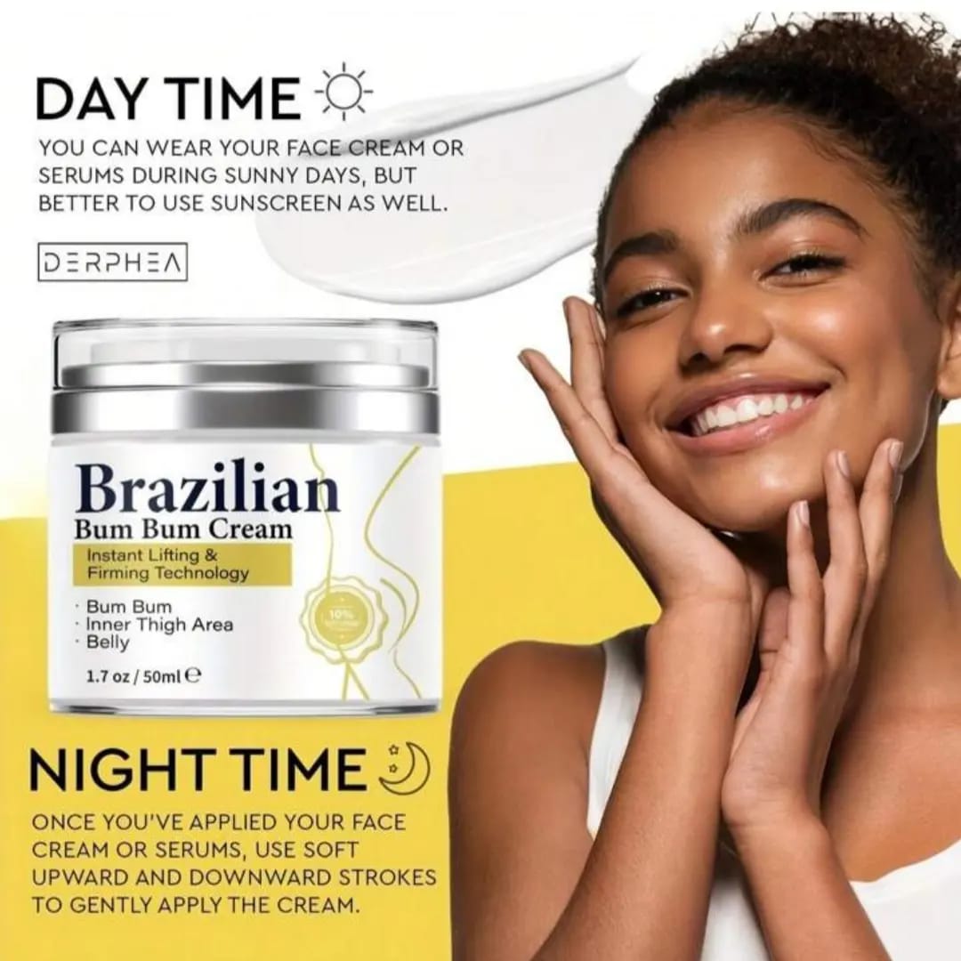 Brazilian Bum Bum Cream 1.69 Oz, Bum Bum Cream with Plant Extracts Helps Get Rid of Saggy Skin, Butt Cream for Women, Tummy Firming Cream, Inner Thighs Firming Cream