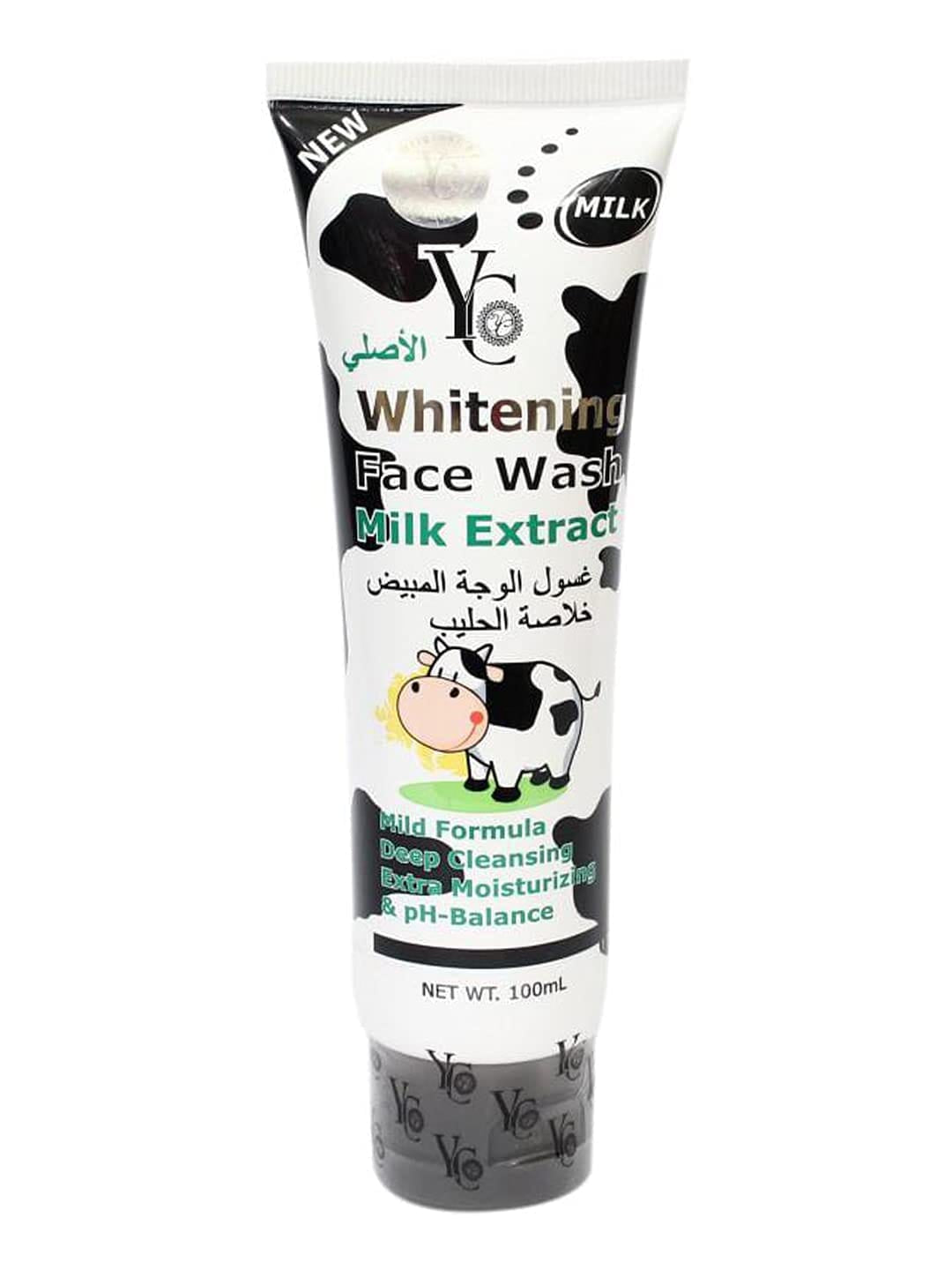 European Formula Whitening Face Wash Milk Extract, 100ml - Mild Formula Deep Cleansing Extra Moisturizing & pH Balance