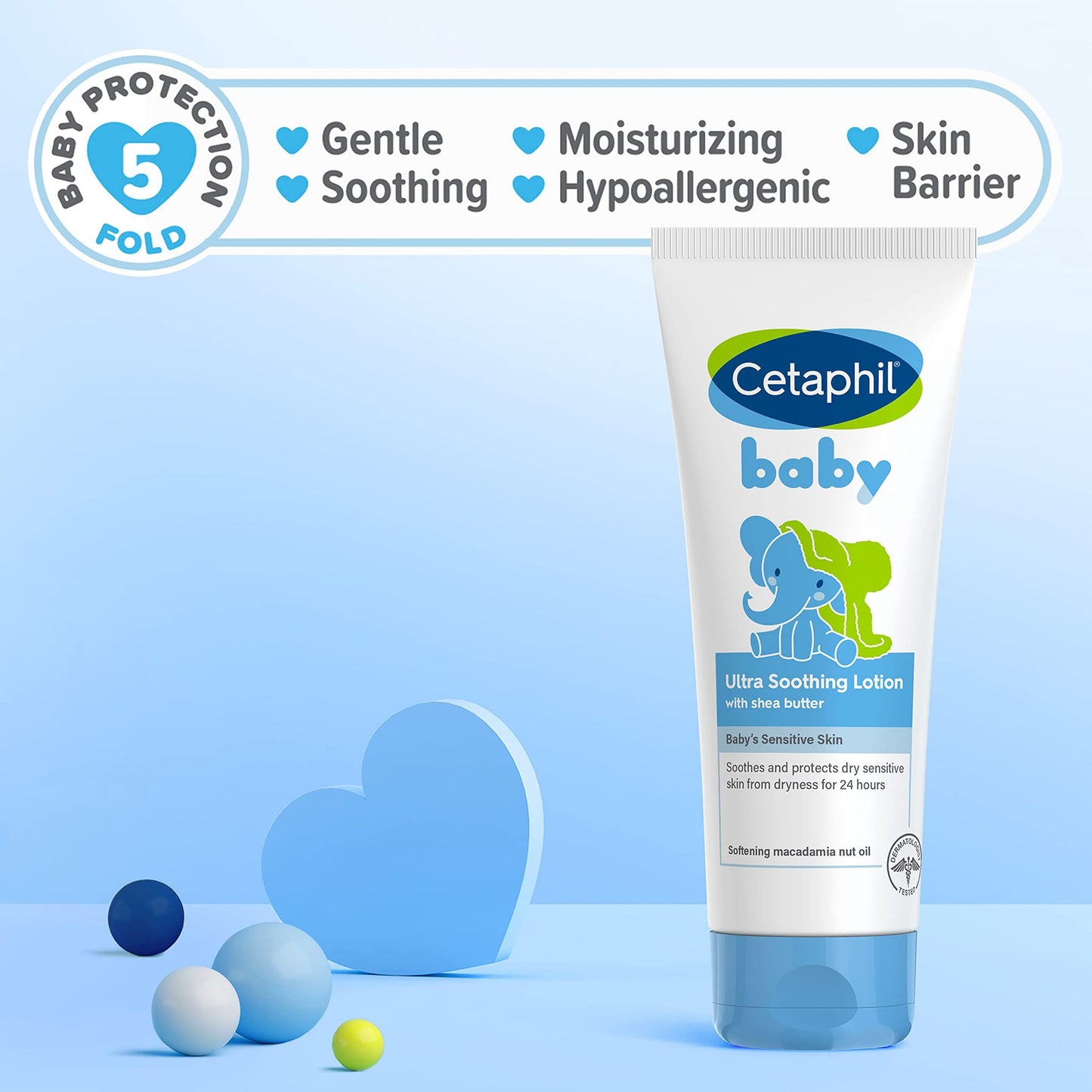 Cetaphil 8oz Baby Ultra Soothing Lotion Shea Butter Hypoallergenic