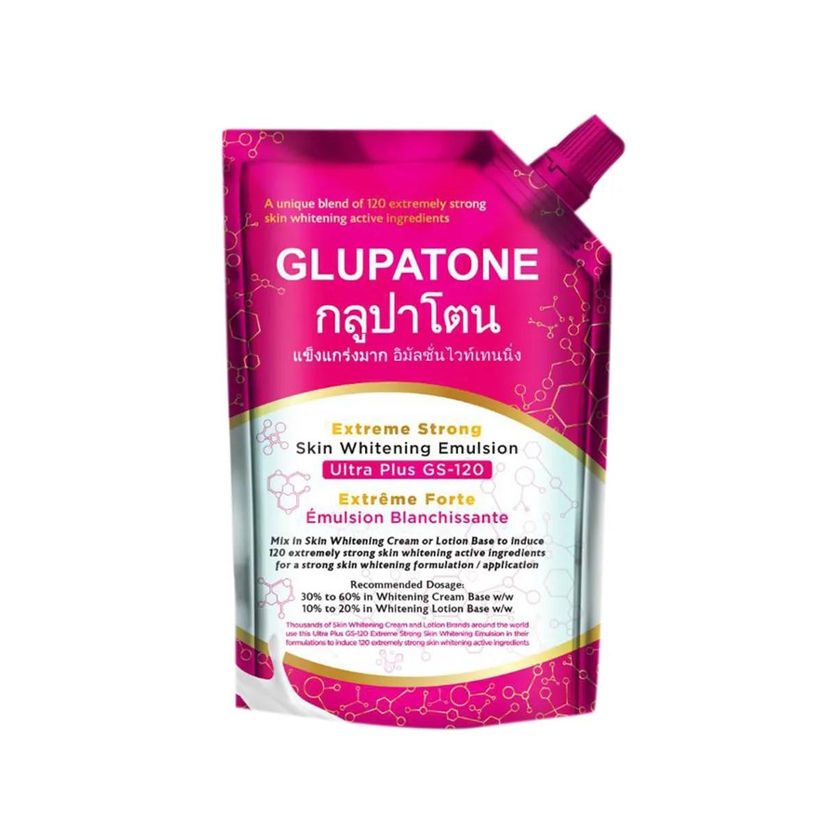 Glupatone Extreme Strong Whitening Emulsion Ultra Plus Gs-120 For Face & Body 500Ml