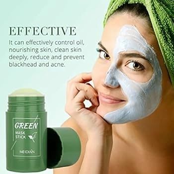 Green Tea Mask, Natural Face Moisturizes Oil Control, Soften Dead Cuticle Cells, Deeply Cleanse Pores, Improves Skin, for All Skin Types Men Women, 100% natural green tea extract (1PCS, Green Tea Mask