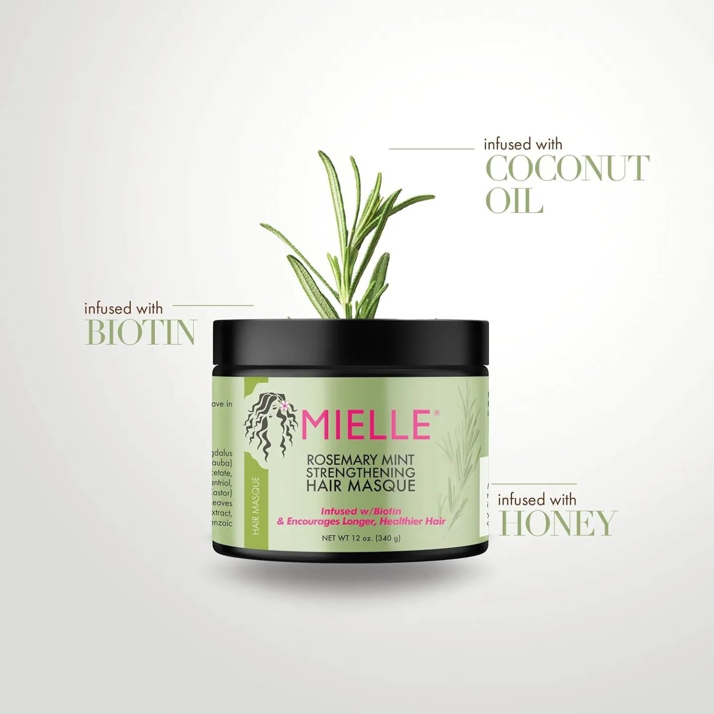 MIELLE ROSEMARY MINT STRENGTHENING HAIR MASQUE 340G