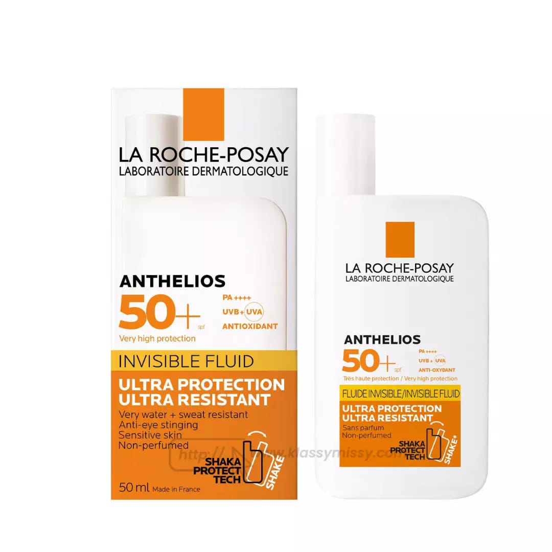 La Roche-Posay Anthelios Face Sunscreen, Broad Specturem UVA-UVB Sun Protection, Lightweight, Non-Comedogenic, Water Resistant, Fragrance Free, 50 ML