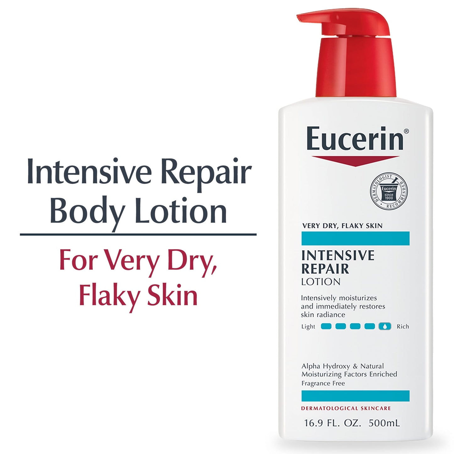 Eucerin Lotion Intensive Repair 16.9 Ounce Pump (500ml)