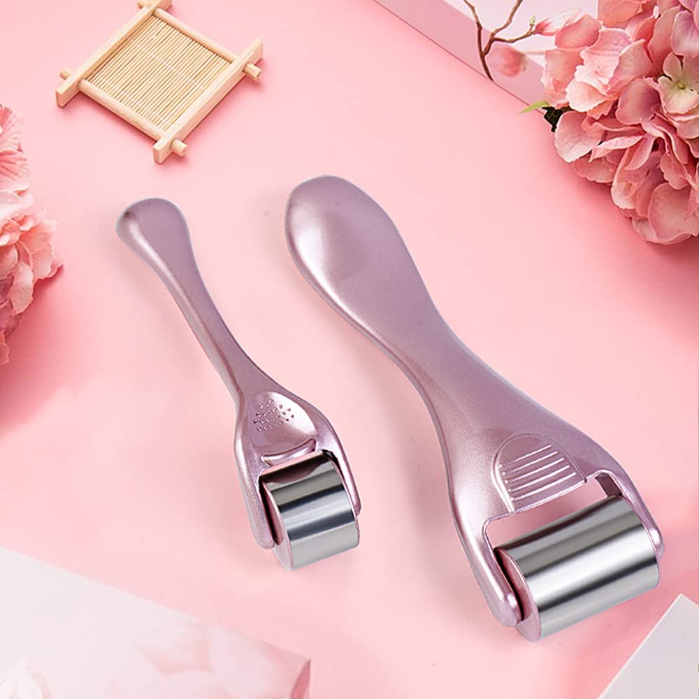 Ice Roller for Face and Eye,MAANGE 2 PCS Face Roller Skin Care for Face & Eye Puffiness Relief,Eye Roller for Puffy Eyes and Dark Circles,Stainless Steel Facial Roller for Pain Relief