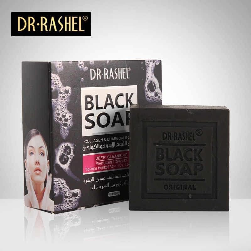 Dr.Rashel Black Soap Collagen & Charcoal (100g)