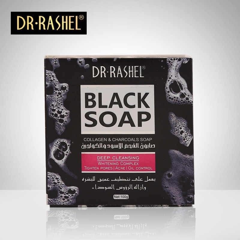 Dr.Rashel Black Soap Collagen & Charcoal (100g)