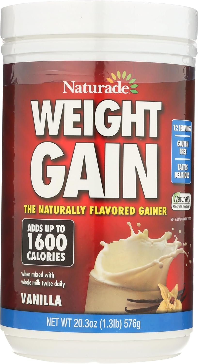 NATURADE Sugar Free Weight Gain Powder, 20.3 OZ