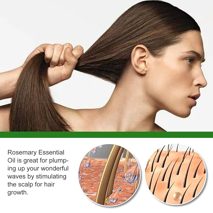 Rosemary Hair Growth Essential Oil Prevent Hair Loss Nourish Scalp Strengthen Hair