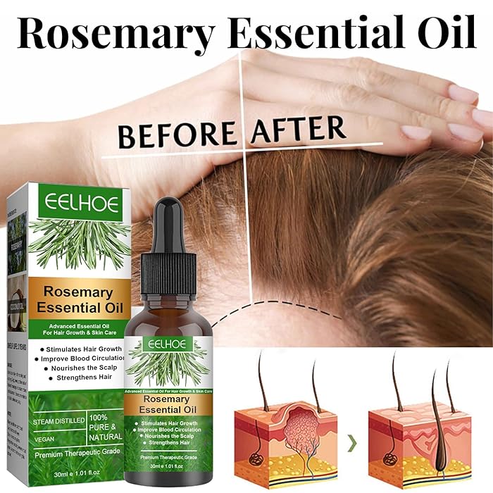 Rosemary Hair Growth Essential Oil Prevent Hair Loss Nourish Scalp Strengthen Hair