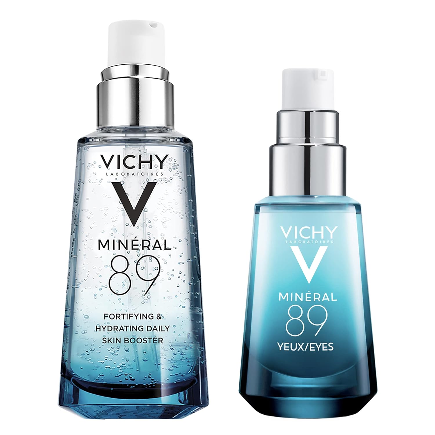 Vichy Mineral 89 Fortifying & Hydrating Daily Skin Booster | Pure Hyaluronic Acid Serum For Face | Plumps & Hydrates | Repairs Skin Barrier| Lightweight Moisturizing Gel | Fragrance Free & Oil-Free