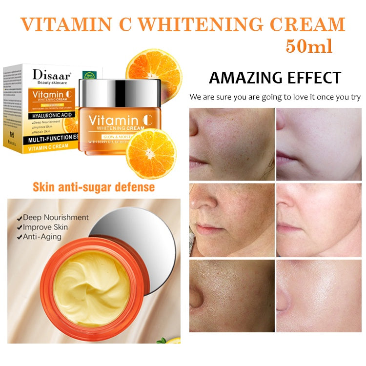 Disaar Organic Glowing Moisturizer Cream Face Anti Aging Brightening Whitening Vitamin C Face Cream