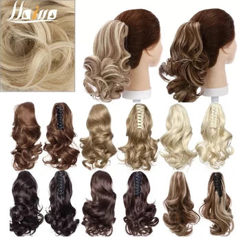 New Concubines Synthetic Strappy Ponytail Hair Extensions Fake Tail Natural Hair Clip Horse Tail Curly Organic Women's Wig