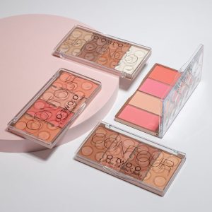 O.TWO.O 4 Color Grooming Contour Blusher Powder Pallet