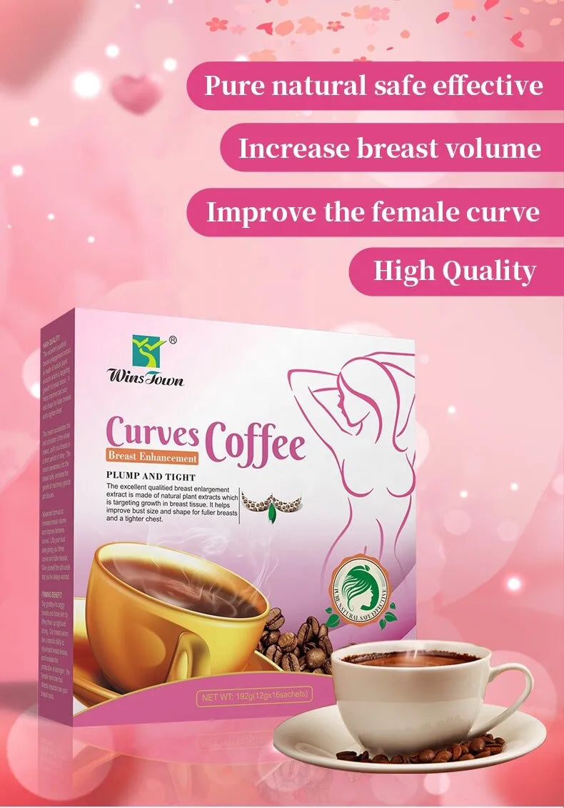 Curves Coffee Breast Enhancement Big Breast Herbal Instant Coffee 12g*16bags